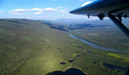 Einflug per Wasserflugzeug zum Beaver River