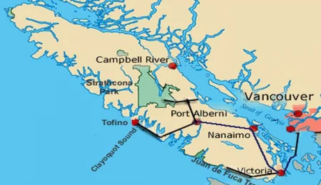 Reiseverlauf - Vancouver Island Wandern & Kajak