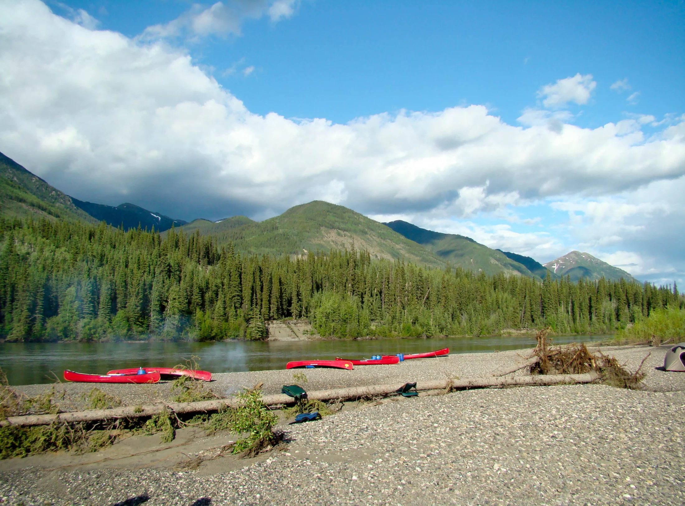 Teslin River Kanutour - Mittagspause