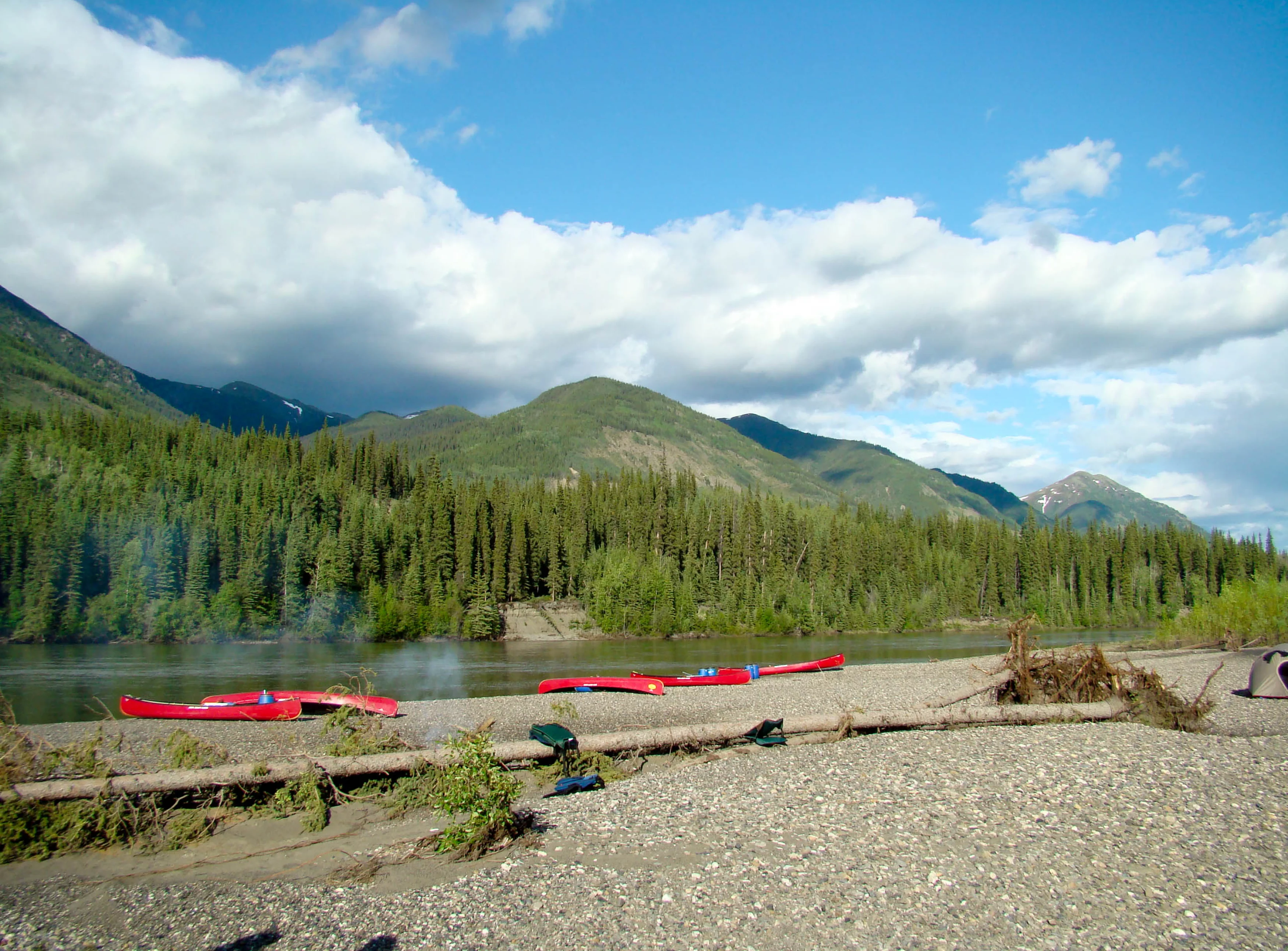 Teslin River Kanutour - Mittagspause