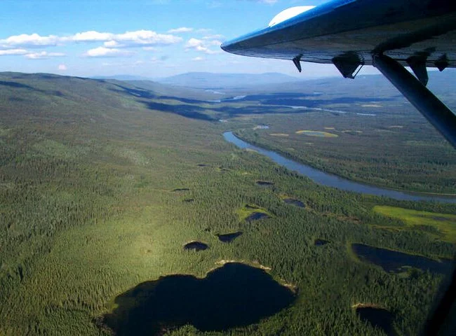Einflug per Wasserflugzeug zum Beaver River