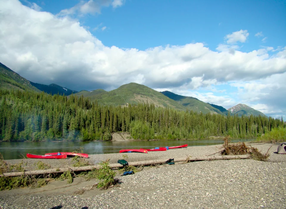 Teslin River Kanutour - Mittagspause