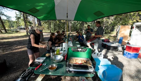 Kochen im Camp