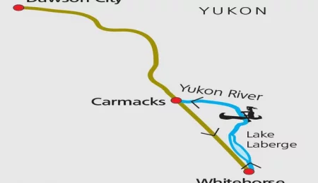 Reiseverlauf - Yukon River Kanutour Baustein 1